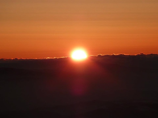 Wschód słońca na Babiej Górze