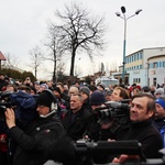 Manifestacja poparcia dla górników kopalni "Brzeszcze"