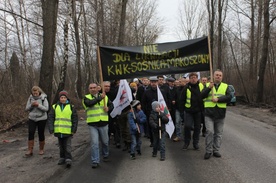 Protest na ulicach Sośnicy