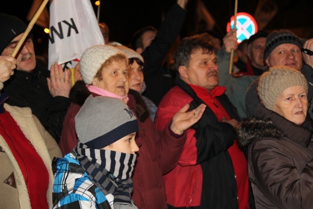 Protest mieszkańców pod kopalnią "Brzeszcze"