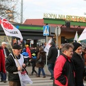 Protest mieszkańców pod kopalnią "Brzeszcze"