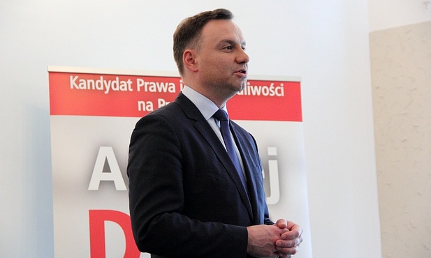 Andrzej Duda na spotkaniu w Łowiczu