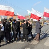 Protest rolników na DK 14 w Łowiczu