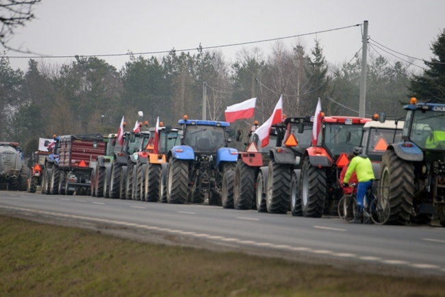 Rolnicza blokada pod Zwoleniem