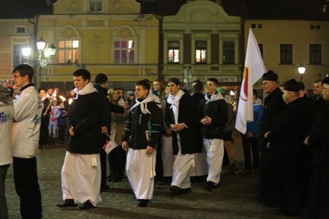 Powitanie znaków ŚDM w Skoczowie