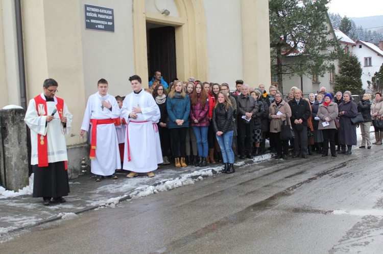 Krzyż ŚDM i ikona Matki Bożej w Wiśle