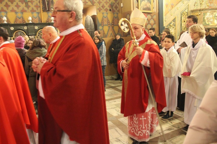 Krzyż ŚDM i ikona Matki Bożej w Żywcu