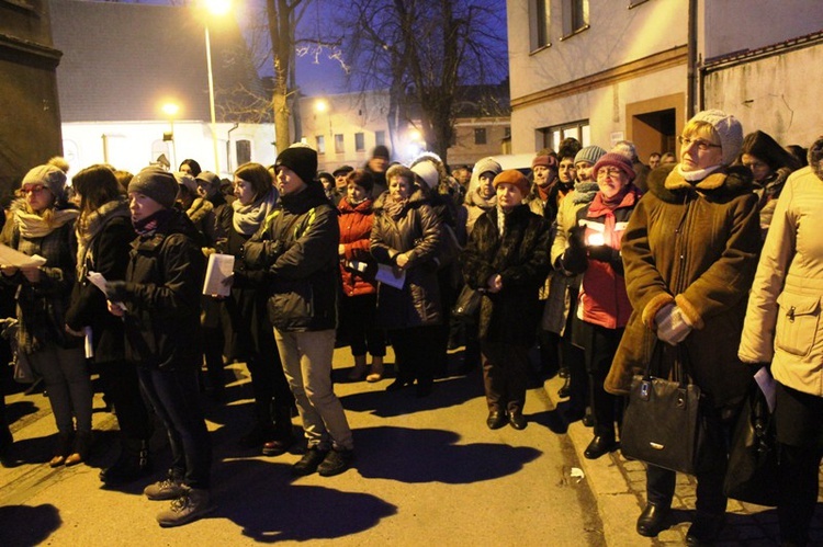 Krzyż ŚDM i ikona Matki Bożej w Żywcu