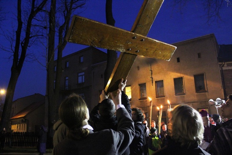 Krzyż ŚDM i ikona Matki Bożej w Żywcu