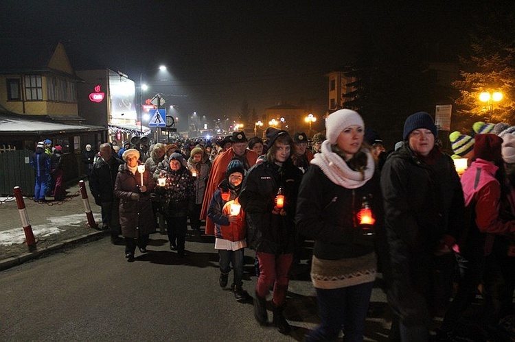 Krzyż i ikona Matki Bożej w Szczyrku