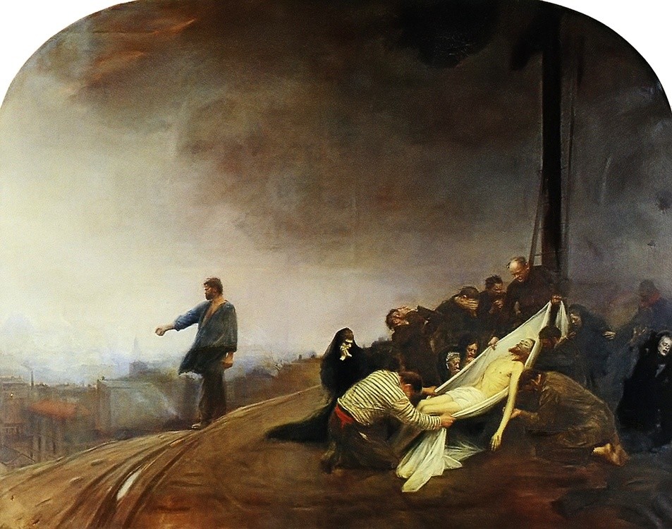 Jean Beraud (1849–1935) „Zdjęcie z krzyża”, 1892 ▼