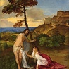 Tycjan (Tiziano Vecellio) „Noli me tangere”  olej na płótnie, 1511–1515 National Gallery, Londyn