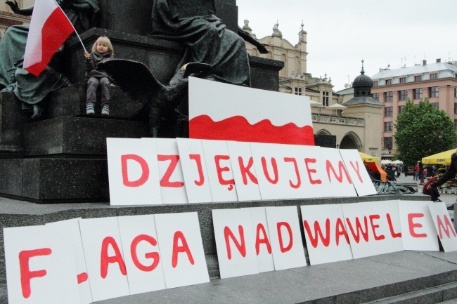 Flaga na Wawelu - dziękujemy
