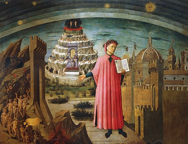 „Boska komedia” Dantego Alighieri, fresk w katedrze we Florencji