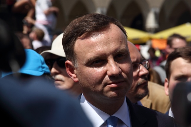 Andrzej Duda na proteście pielęgniarek