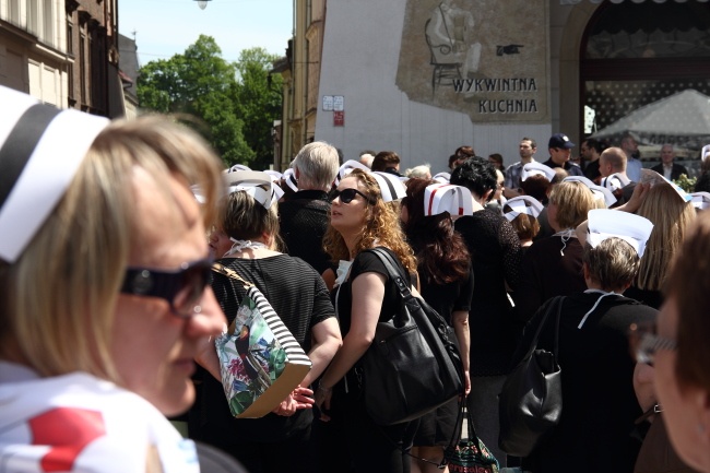 Andrzej Duda na proteście pielęgniarek