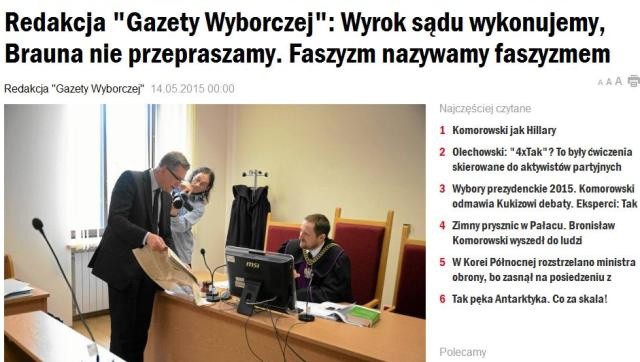 GW przeprasza, ale nie przeprasza