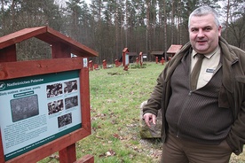  – Czyż ten rysunek minerałów  pod mikroskopem elektronowym  nie zachwyca bardziej  niż dzieła Picassa?  – Jacek Todys w parku  petrograficznym namawia, by przyjrzeć się zdjęciom prezentującym skały  