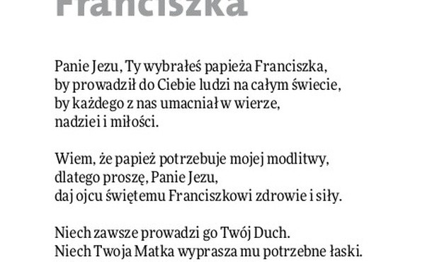 Za papieża Franciszka