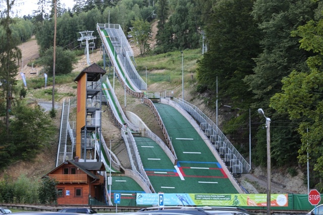 Powitanie skoczkow narciarskich w Wiśle - 2015