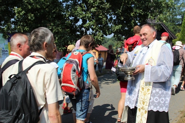 Powitanie pielgrzymów w Kończycach Wielkich