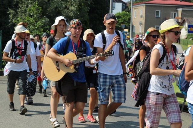 Powitanie pielgrzymów w Kończycach Wielkich