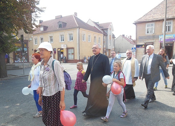 Wejście pielgrzymki do Myśliborza