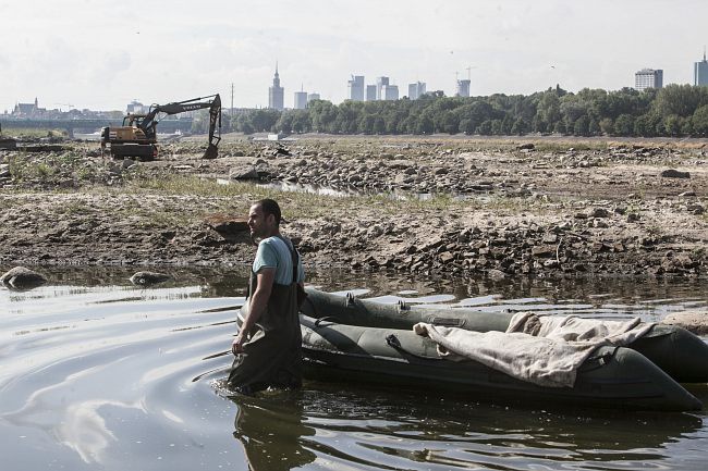 "Przedpotopowe" znaleziska na dnie Wisły