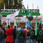 Manifestacja górników pod kopalnią "Brzeszcze"