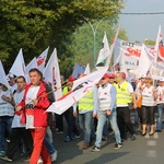 Manifestacja górników pod kopalnią "Brzeszcze"