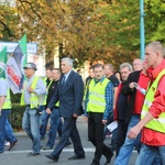 Manifestacja górników pod kopalnią "Brzeszcze"