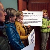 Protestujący w gabinecie marszałka województwa opolskiego