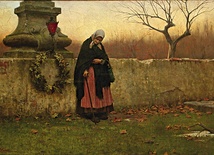 Jakub Schikaneder „Dzień Zaduszny”  olej na płótnie, 1888 Galeria Narodowa, Praga