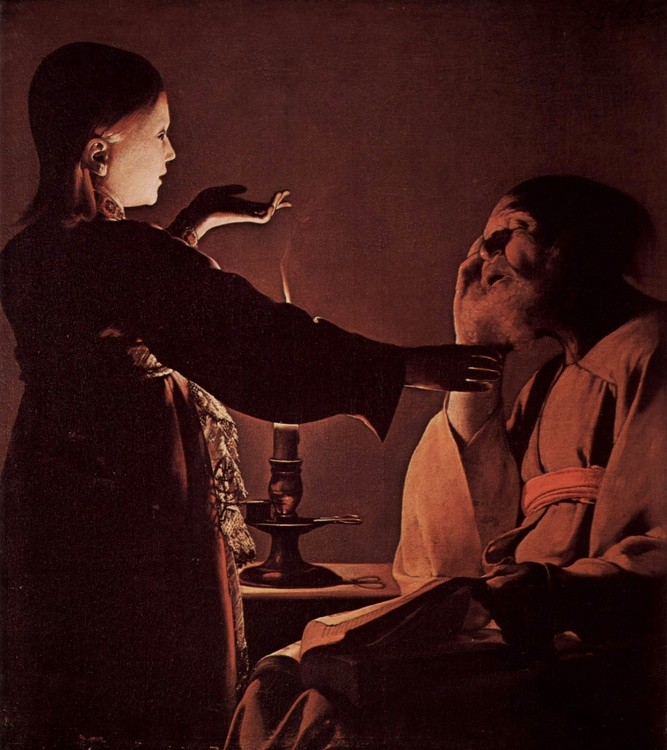 Anioł ukazujący się Józefowi, ok. 1640, Georges de la Tour (1593-1652), Musee des Beaux-Arts w Nantes