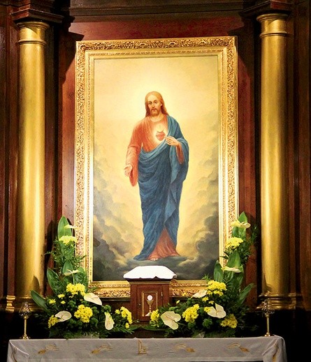  Obraz Serca Jezusowego, czczony w praskiej bazylice