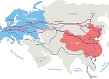 „Nowa” droga do chin (Na mapie pokazano tylko główne szlaki lądowe)
