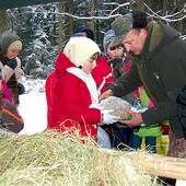 Dokarmianie dzikich zwierząt  w lasach Nadleśnictwa Łagów 