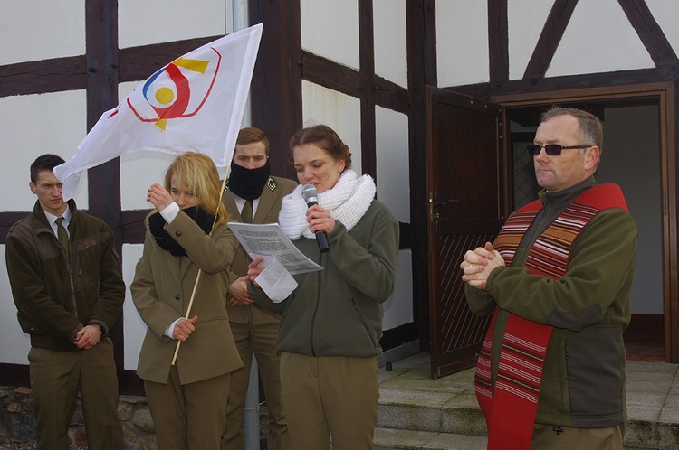 Symbole ŚDM w Warcinie