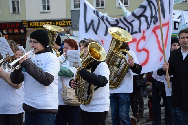 Manifestacja przeciw powiększeniu Opola