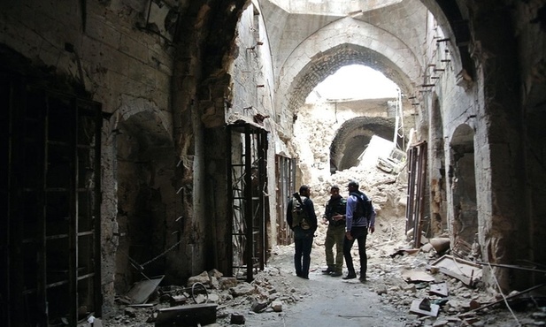 Syryjskoprawosławni chrześcijanie maszerowali w Aleppo