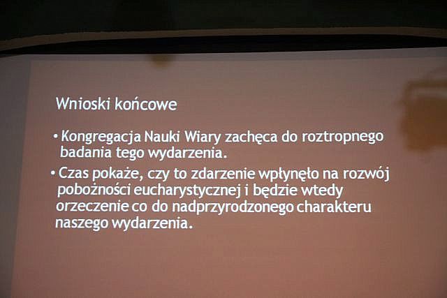 Konferencja prasowa w sprawie cudu eucharystycznego