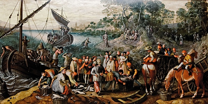 Joachim Beuckelaer
„Cudowny połów” 
olej na desce, 1563
Muzeum J. Paul Getty, Los Angeles