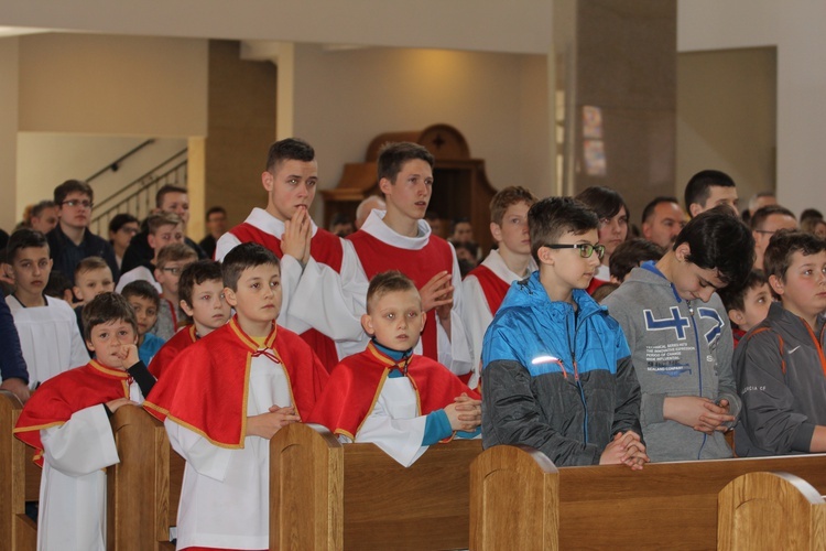 Msza św. rozpoczynająca piłkarskie mistrzostwa ministrantów archidiecezji lubelskiej. 