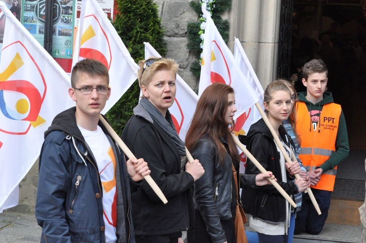 Znaki ŚDM w Nowym Sączu