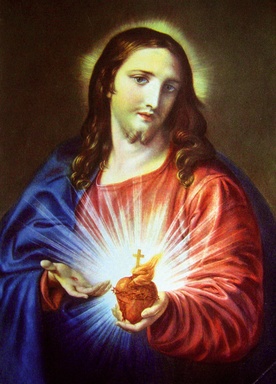 Pompeo Batoni "Najświętsze Serce Jezusa"; olej na blasze, 1767 r. Kościół Il Gesù, Rzym