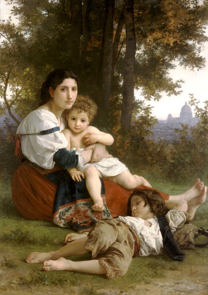 William-Adolphe Bouguereau (1825-1905), Odpoczynek, 1879, Cleveland Museum of Art