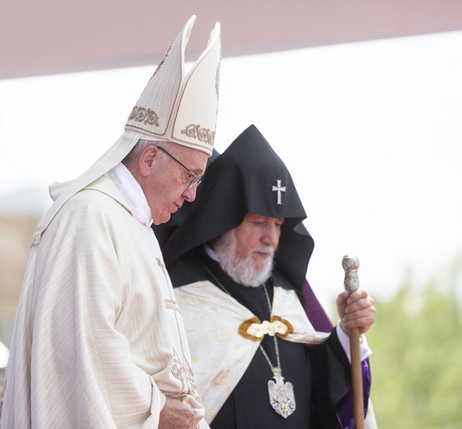 Msza dla ormiańskich katolików w Giumri