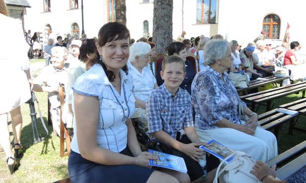 Katarzyna Kudziełko z synem Szymonem