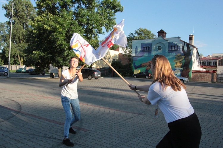 Powitanie włoskich pielgrzymów w Łowiczu