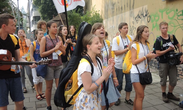 W drodze na stadion "Cracovii"